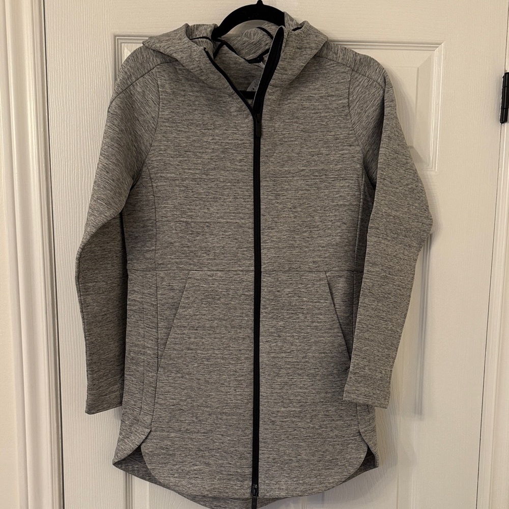 Never worn - lululemon athletica Gray Hooded Jacket